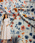 Pastel Wildflower  Digital Print Cotton Fabric – Multicolor Floral Design (RJ-2010)
